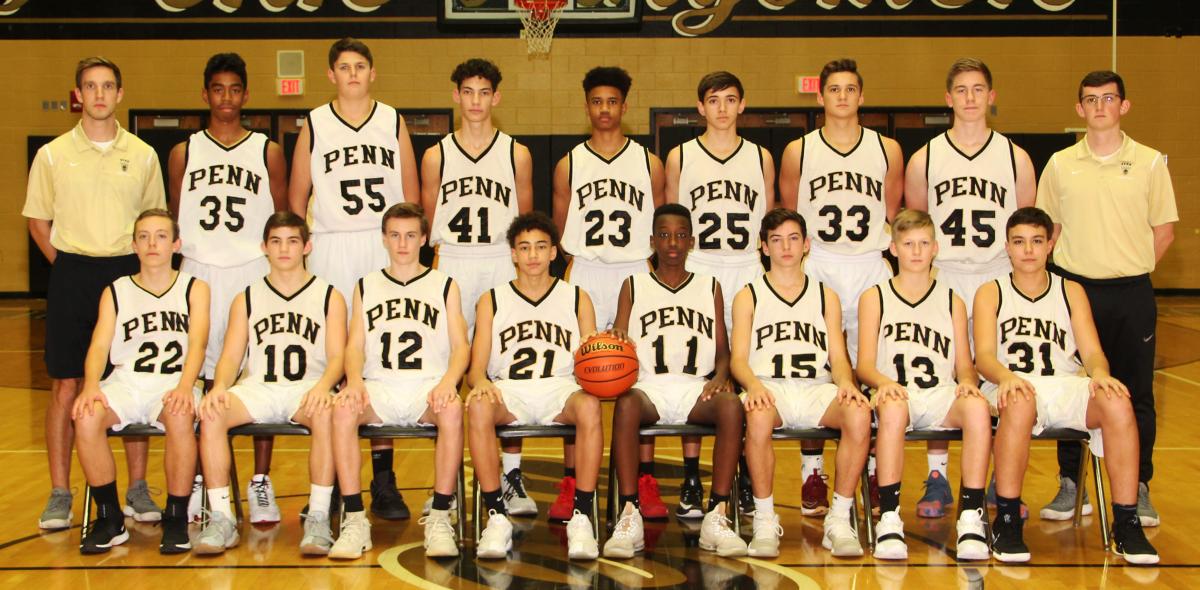 The 2018-2019 Penn Boys Basketball Freshmen Team.
