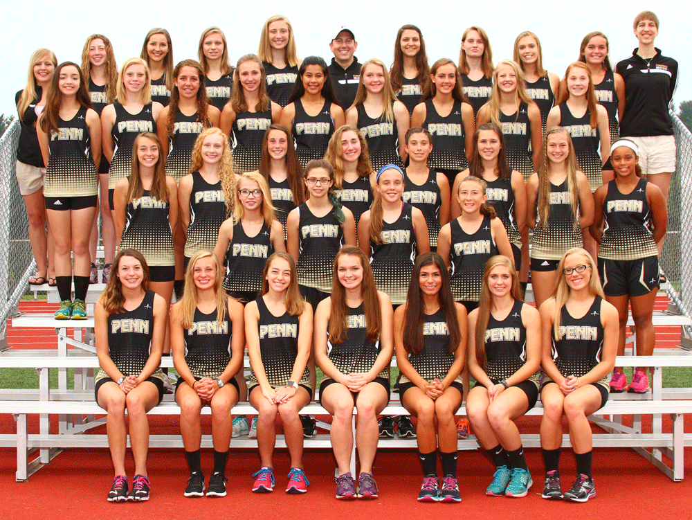 The Penn High School Girls Cross Country team photo.