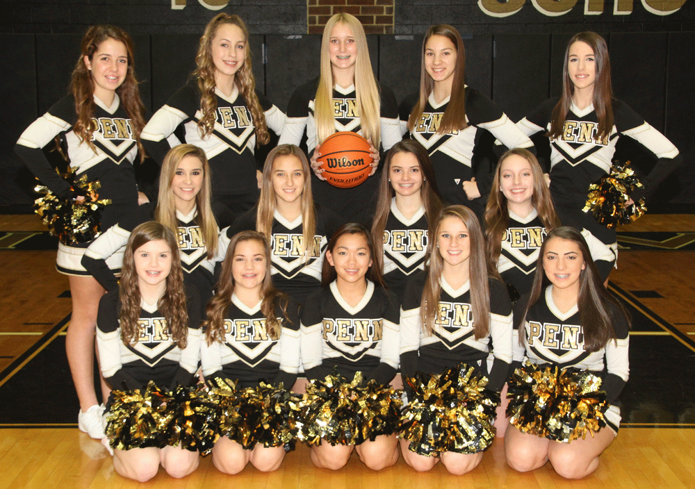 The Winter Freshmen Cheerleading squad.