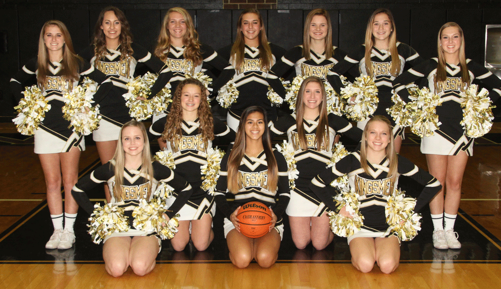 The Winter JV Cheerleading squad
