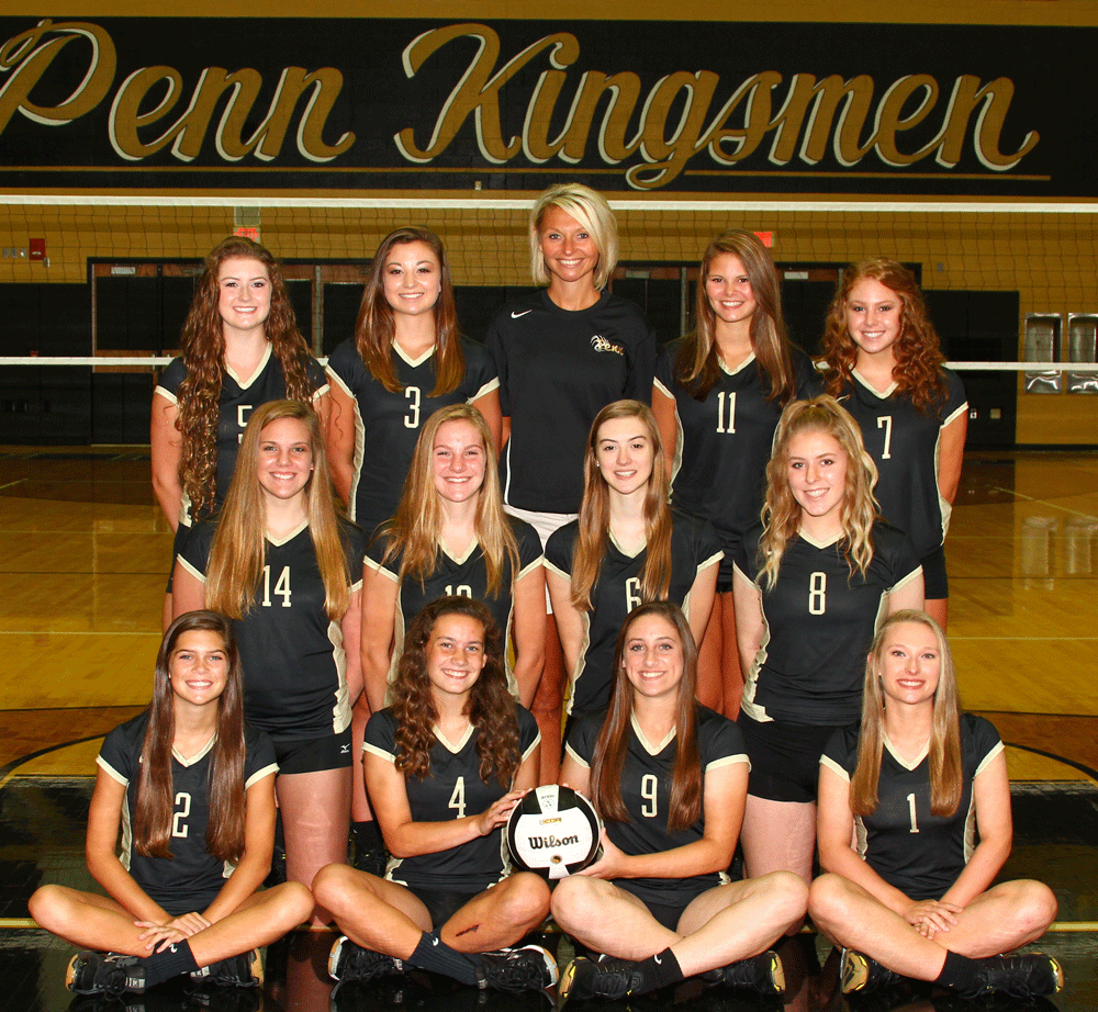 The 2016 Penn High School Junior Varsity Volleyball team. 
