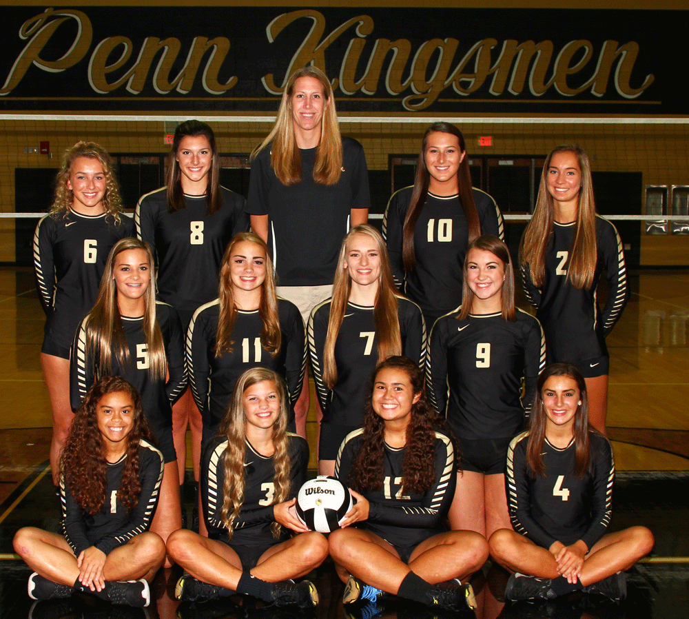 The 2016 Penn High School Volleyball team.