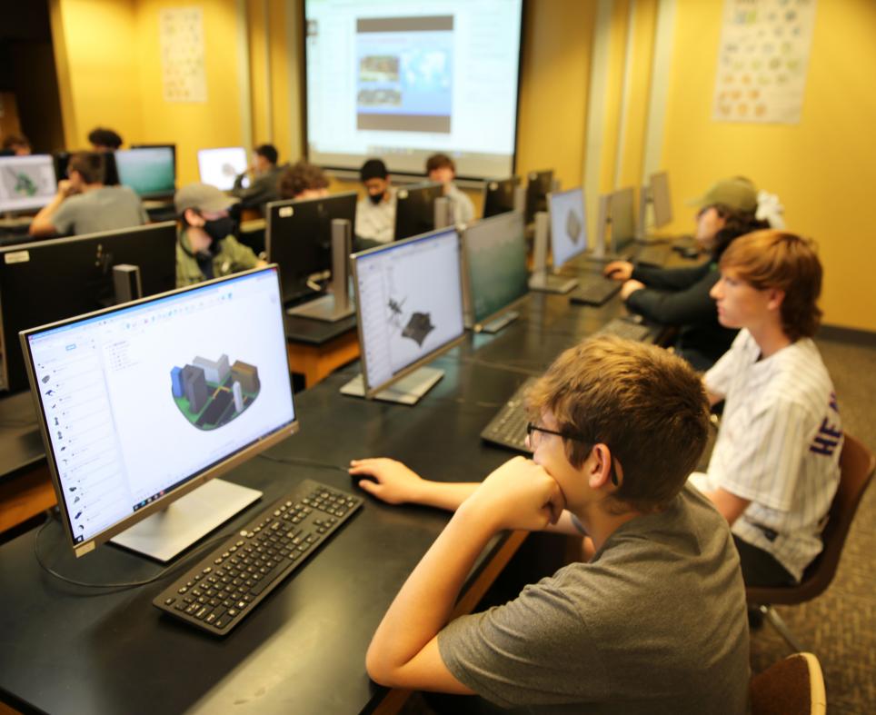 Penn Students working on architectural projects.