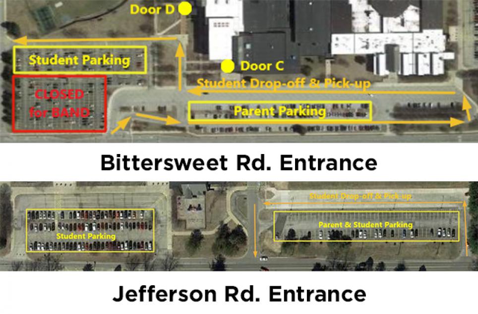 Penn High School parking map.