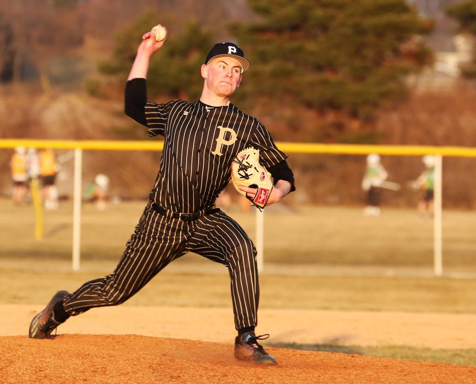 Penn pitcher Hayden Berg fires a pitch.