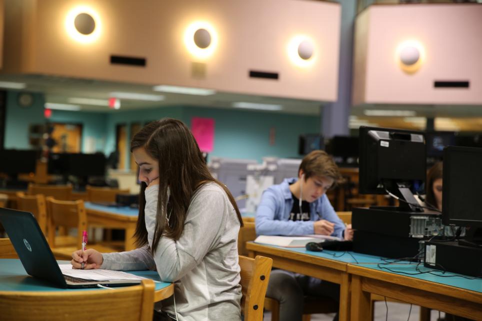Penn student studying in IMC