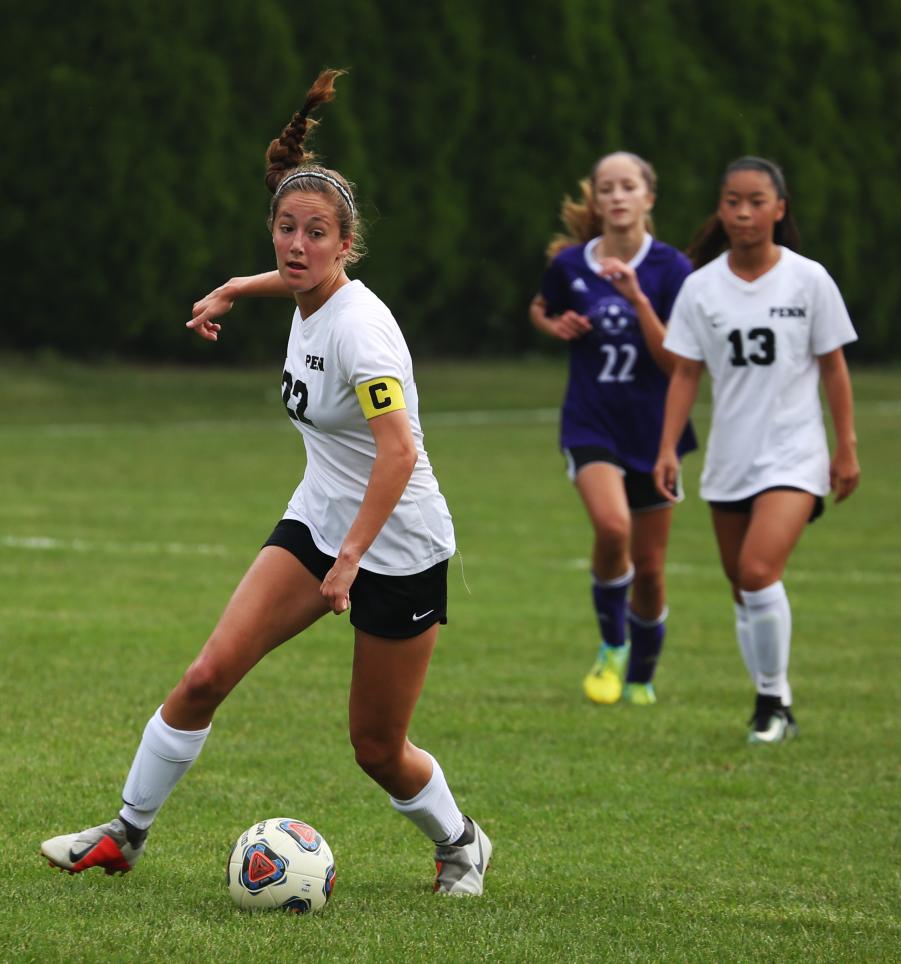 Penn Girls Soccer in action against Leo.