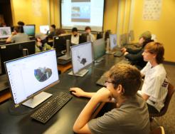 Penn Students working on architectural projects.