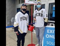 Penn Hockey Team lights up the winter lamps with Service Projects.