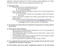 PHM Athletics COVID Modifications for Winter Sports (11.20-12.18.20)