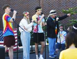 Students singing at Pennstock