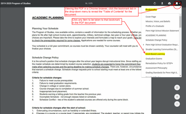 Bookmarks view screenshot