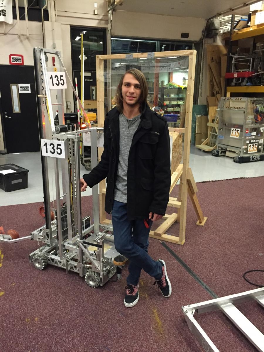 Robotics student Dylan Hill.