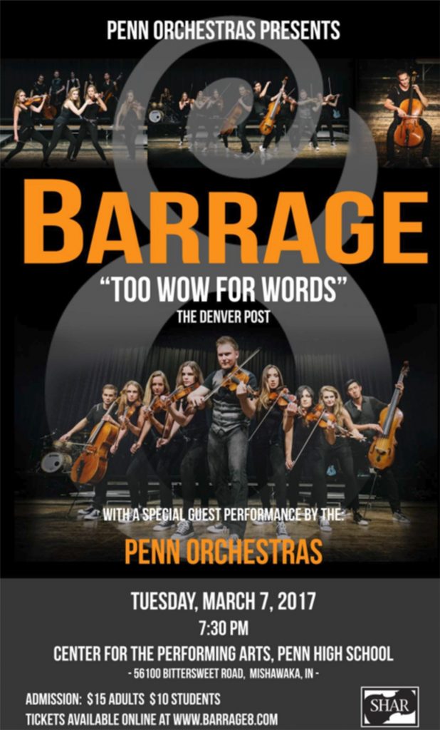 Barrage 8 concert poster