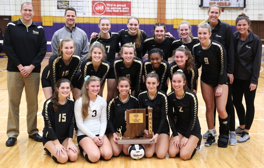 The 2017 Sectional Champion Penn Volleyball Team.