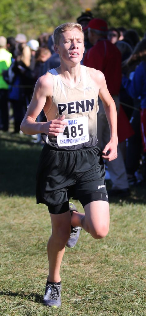 Penn's Curtis Cornell leads the Kingsmen pack at the Sectional.
