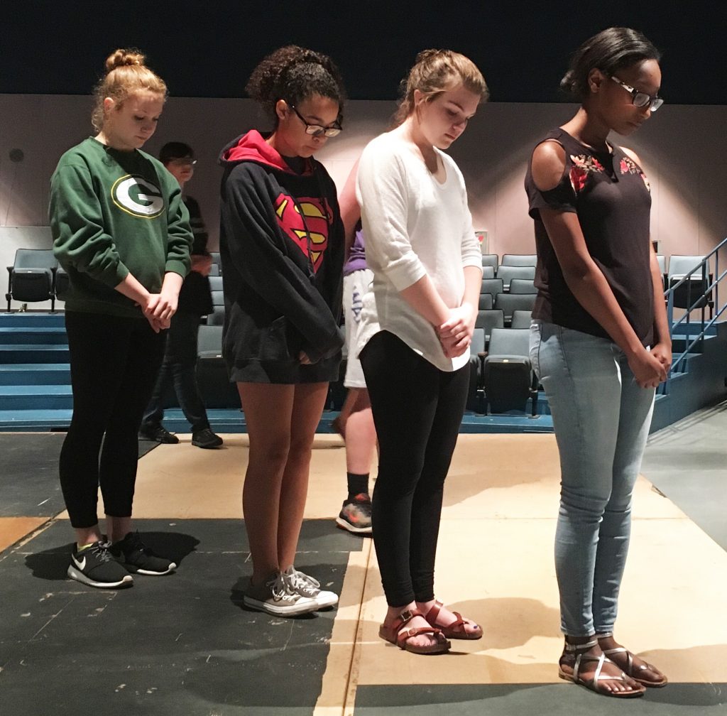 Penn students during the rehearsal of "Jane Eyre".