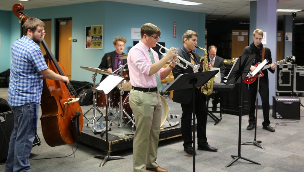 Penn Jazz Combo performing at the PHM Board Meeting held at Penn High School on Jan. 22, 2018