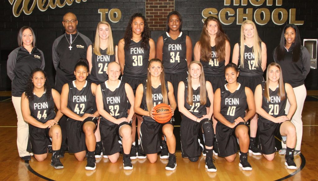 The 2017-2018 Penn Girls Basketball Team.