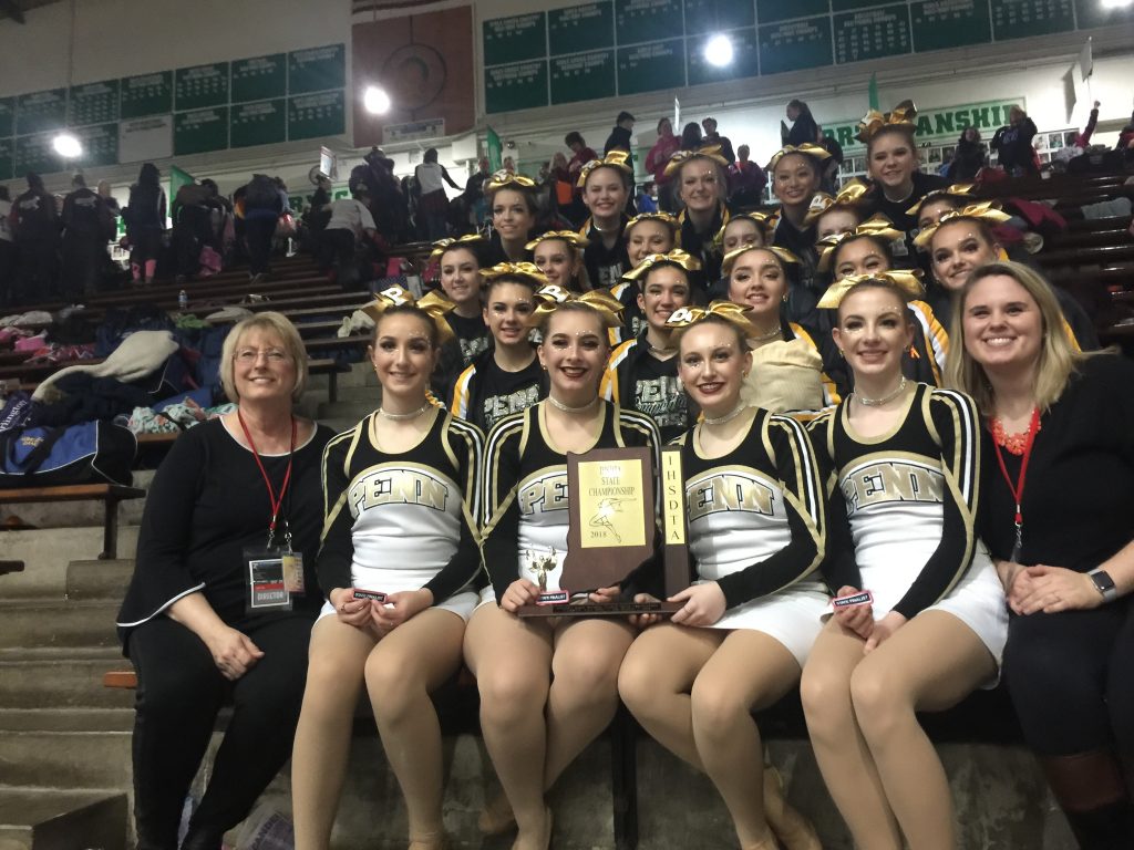 The Penn Competition Poms Team placed fifth in the State Championships.