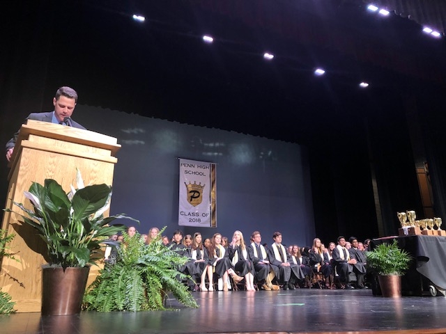 Principal Sean Galiher at 2018 Senior Recognition Night