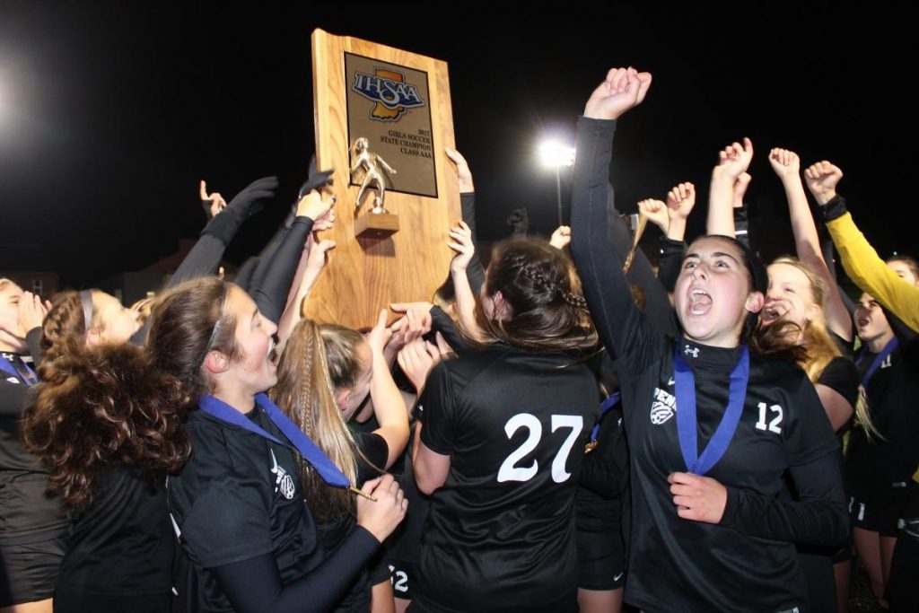 Penn Girls Soccer won the State Championship in 2017.