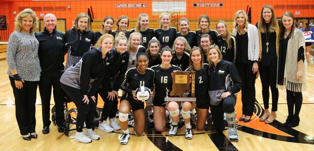 The 2018 Sectional Champion Penn Volleyball Team.