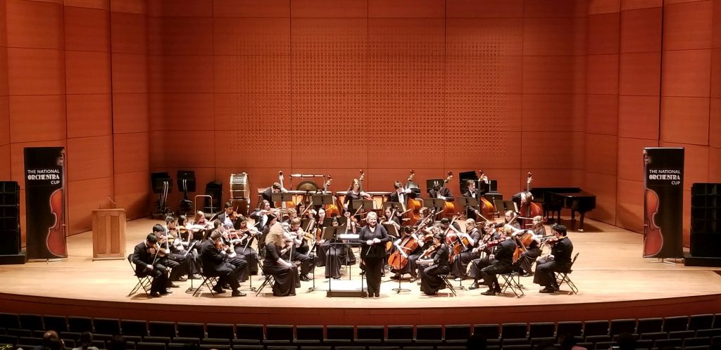 The Penn High School Symphonic Orchestra Strings performing at New York's Lincoln Center.