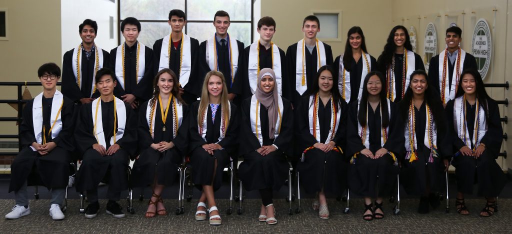 Valedictorians for the Class of 2019.
