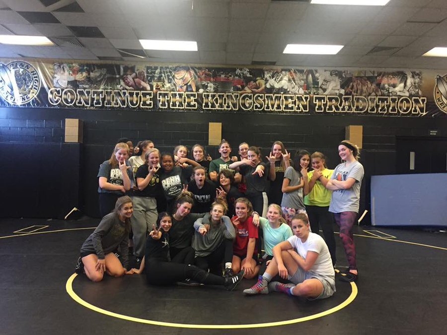 Sarah practices with Penn Female Wrestling Team Oct. 14, 2019