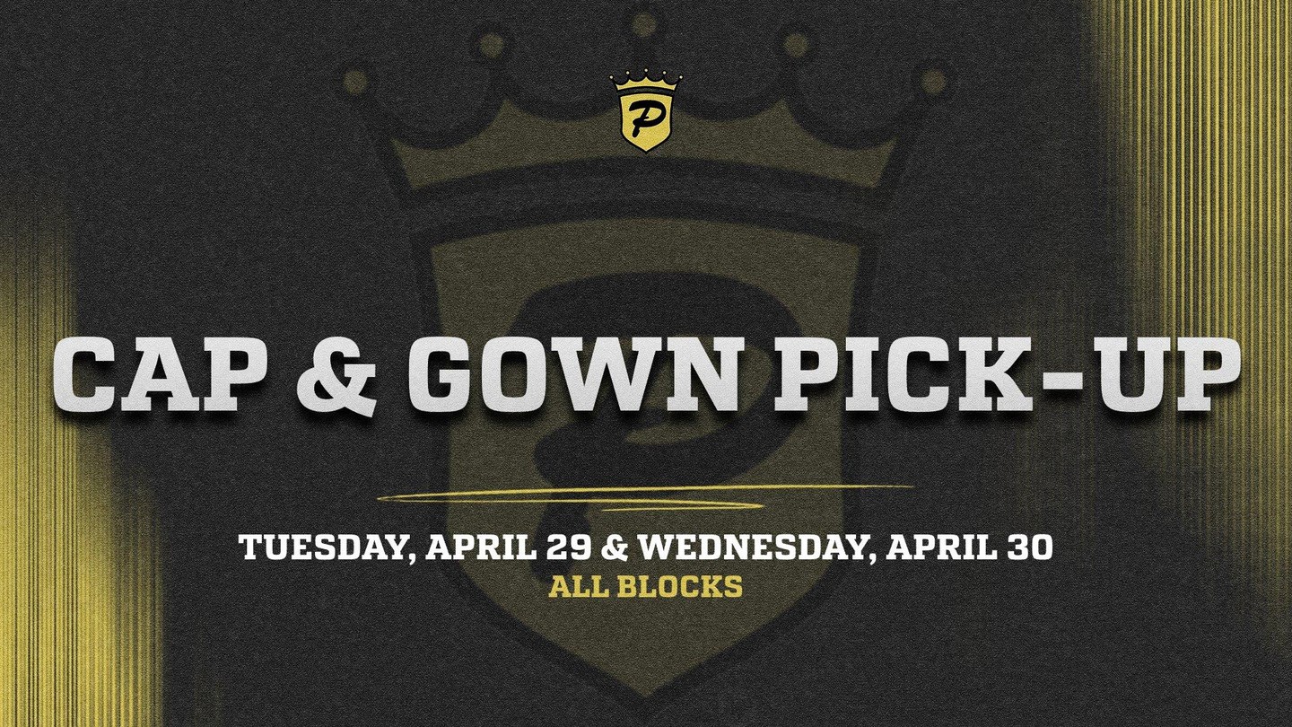 ATTENTION SENIORS! Jostens will deliver caps, gowns, and graduation products on Tuesday, April 29, and Wednesday, April 30, during each block. If you haven’t placed your cap and gown order, please order immediately at Jostens.com. See you April 29 or April 30!
