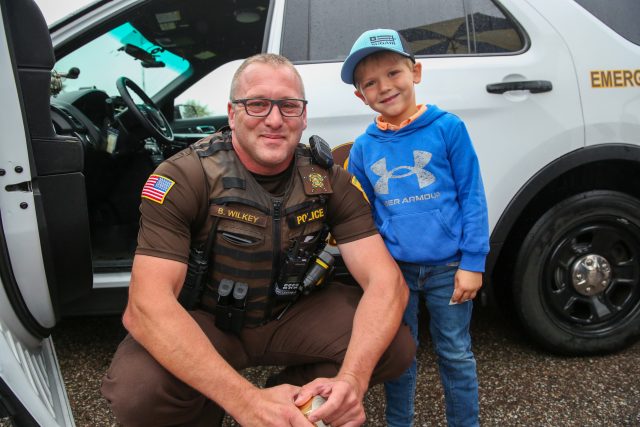 Student with School Resource Officer