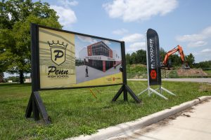 Penn High School Fieldhouse under construction