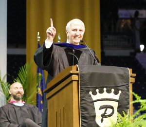 Dr. Thacker at Penn High School's 2024 Commencement