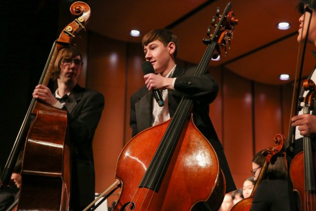 Penn student describes instrument before playing solo