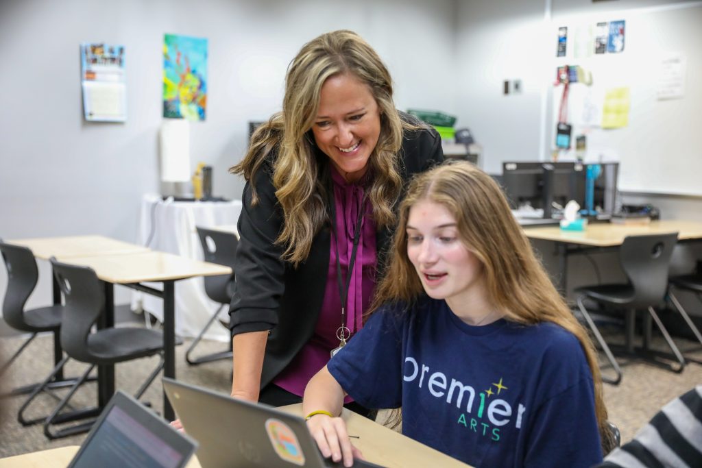 Rachel Fry With Students