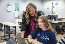 Rachel Fry With Students