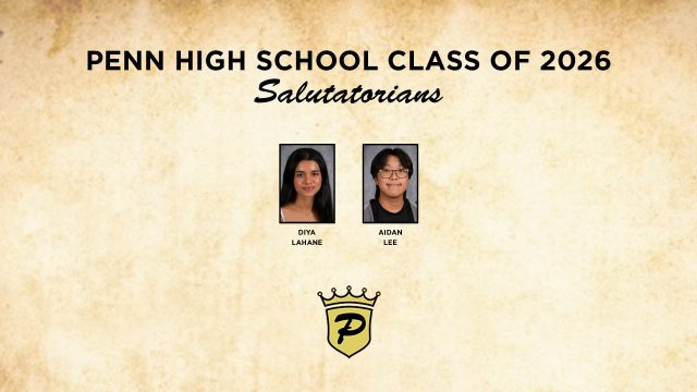 Pen High School class of 2026 graduation announcement of Salutatorians.