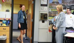 Kelly Watts wins P-H-M 2026 Secondary Teacher of the Year with a classroom celebration.