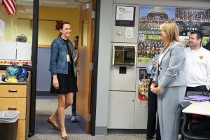 Kelly Watts wins P-H-M 2026 Secondary Teacher of the Year with a classroom celebration.